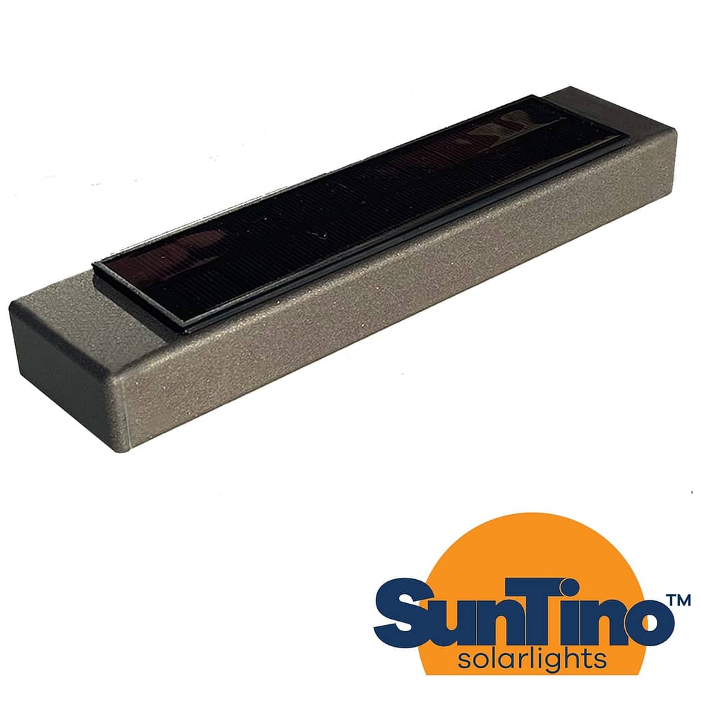 A SOLAR FLOOD- Ground Stake box with the word SOLAR FLOOD- Ground Stake on it, designed for outdoor solar lighting.